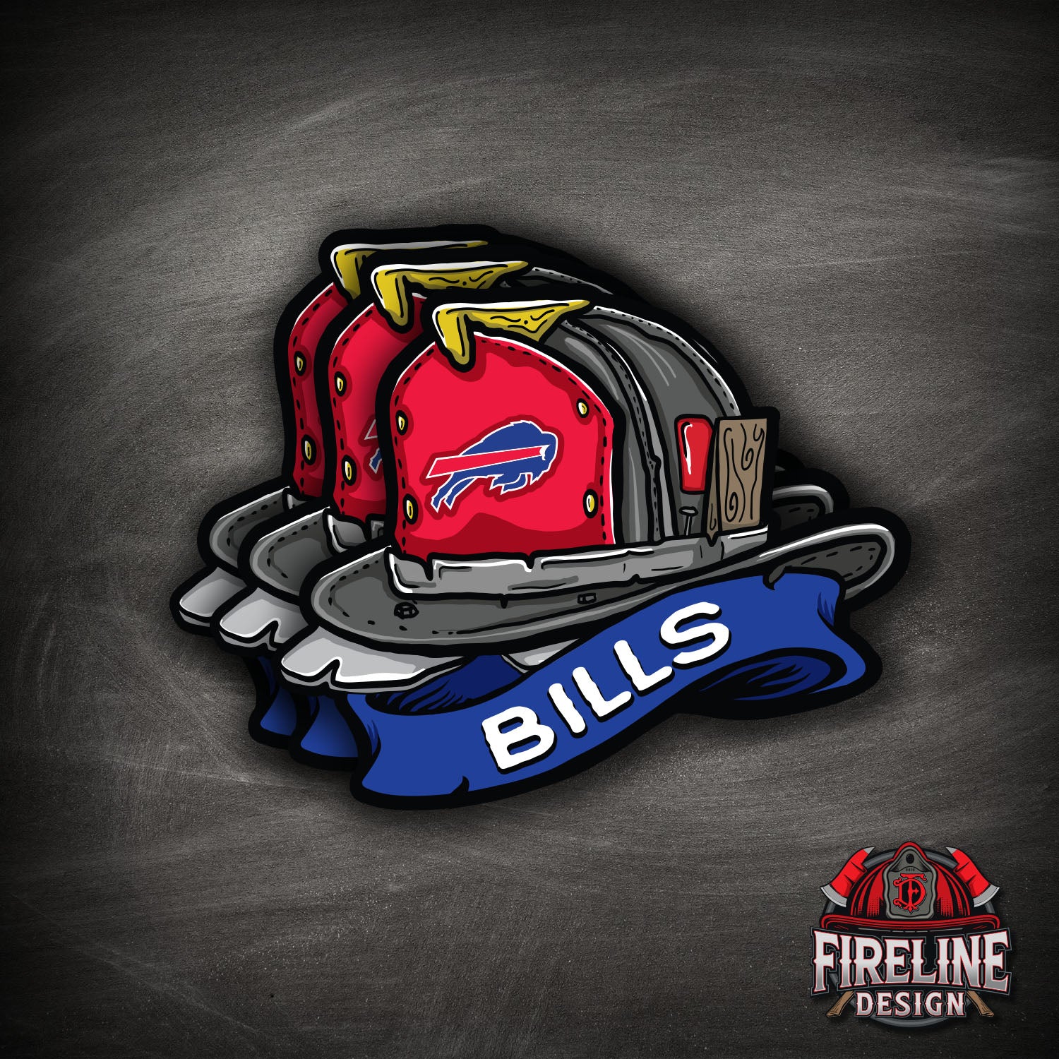 NFL Fire Helmet Sticker - 3 PACK